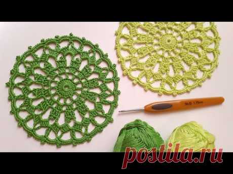 ОЧЕНЬ ПРОСТО!!! Ажурный  МОТИВ Салфетка вязание крючком Easy Crochet motifs for beginners