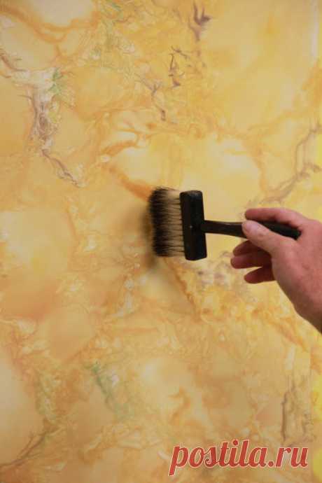 Imitation de faux marbre jaune de Sienne - Galerie photos d'article (15/23)