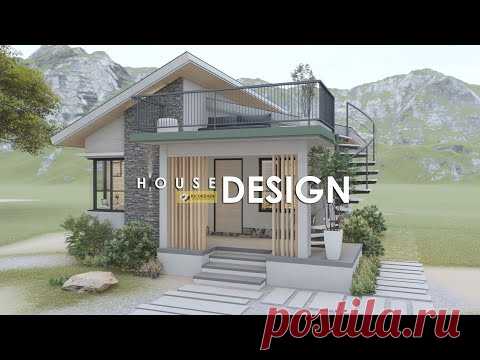 SMALL HOUSE DESIGN with ROOF DECK | 6.50m x 8.00m (52 sqm) | 2 BEDROOM