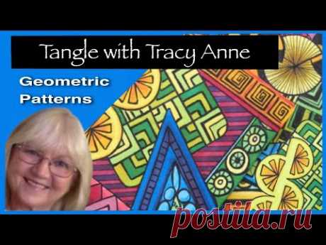 Tangle with Tracy Anne - GEOMETRIC Patterns and ALCOHOL MARKERS