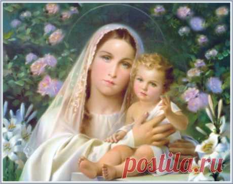 Для декупажа. Изображения Девы Марии с сыном Иисусом