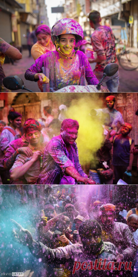 Фестиваль красок: вдохновляющие фотографии празднования Холи (24 фото) - 22.03.2024