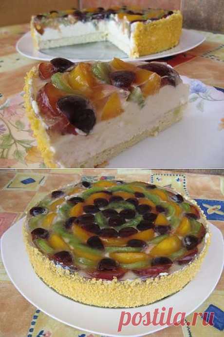 Нежный сливочно-творожный торт : Торты, пирожные