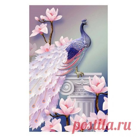 Diy 5d diamond painting magnolia peacock art craft embroidery stitch kit handmade wall decorations gifts for kids adult Sale - Banggood.com