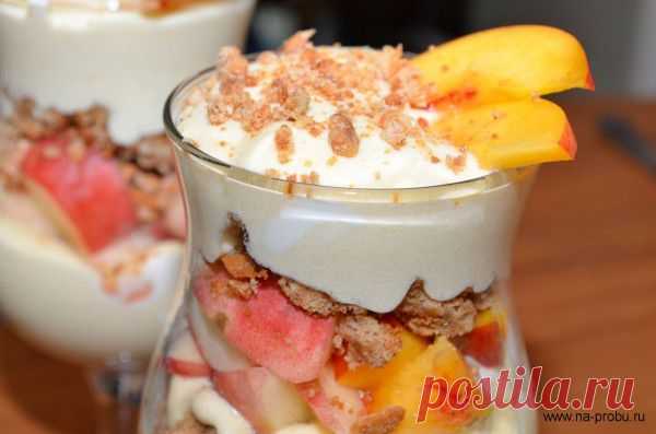 Десерт с персиками и “Амаретто” – На пробу!