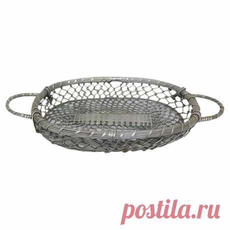 Mid-Century French Aluminium Basket Centerpiece Aluminium basket centerpiece from France, circa 1950