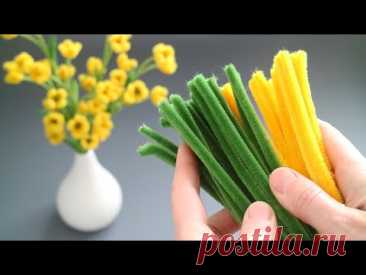 DIY || 😍VERY CUTE😍 || How to make flowers from pipe cleaner