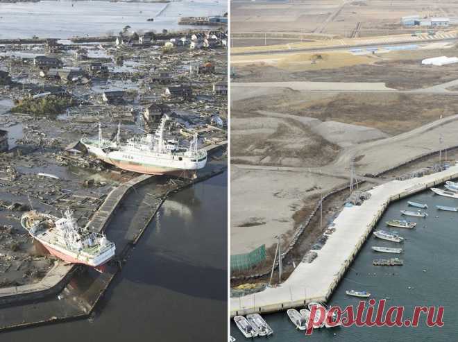 До и после: поразительные снимки, последствий землетрясения и цунами в Японии в 2011 году | Чёрт побери