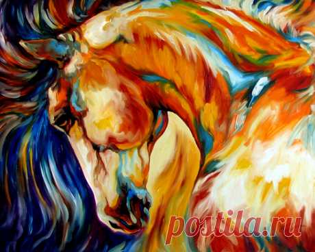 STALLION FROM MY SERIES ON SPIRIT OF THE EQUINE, THIS BOLD STALLION, FULL OF ENERGY AND STRENGTH, REPRESENTS THE FREE SPIRIT OF THE WILD HORSE. ENERGY IN THE BRUSH STROKES AND BOLD FREE COLOR PALETTE COMPLIMENTS THE ABSTRACT COMPOSITION. GALLERY PRICE $4500.00.
SOLD TO A PRIVATE COLLECTOR
COMMISSIONS ARE WELCOMED
CONTACT ARTIST