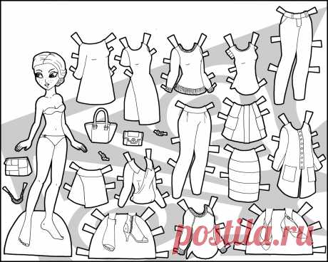 бумажные куклы с одеждой для вырезания распечатать и раскрасить: 14 тыс изображений найдено в Яндекс.Картинках