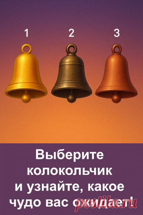 Колокольчики всегда считались особым символом, их звон связывали с чудесами и добрыми переменами. В этой статье вас ждёт необычное предсказание: три разных колокольчика открывают тайну того, какое чудо приготовлено именно для вас. Их образы наполнены смыслом, а сам выбор становится ключом к ответу. Прислушайтесь к себе и узнайте, какое чудо уже стоит на вашем пути.
