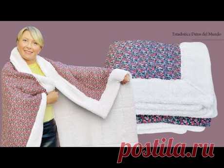 Как сделать шерстяное одеяло любого размера / флисовое одеяло