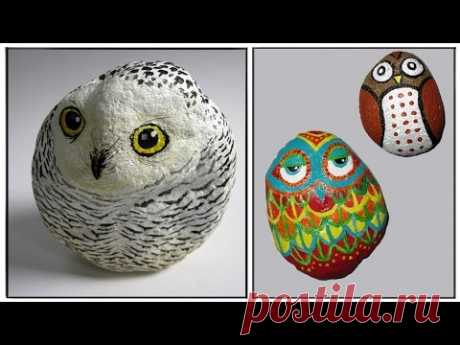 Art Lesson: How to Paint Owls on Rock