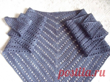 Ажурный бактус "Unilintu" спицами. / knittingideas.ru
