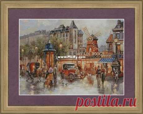 Moulin Rouge by Ivolga (Evgenia Nikotina)-Cross stitch Communication / Download (Cant post new thread only reply)-Cross stitch Patterns Scanned-PinDIY