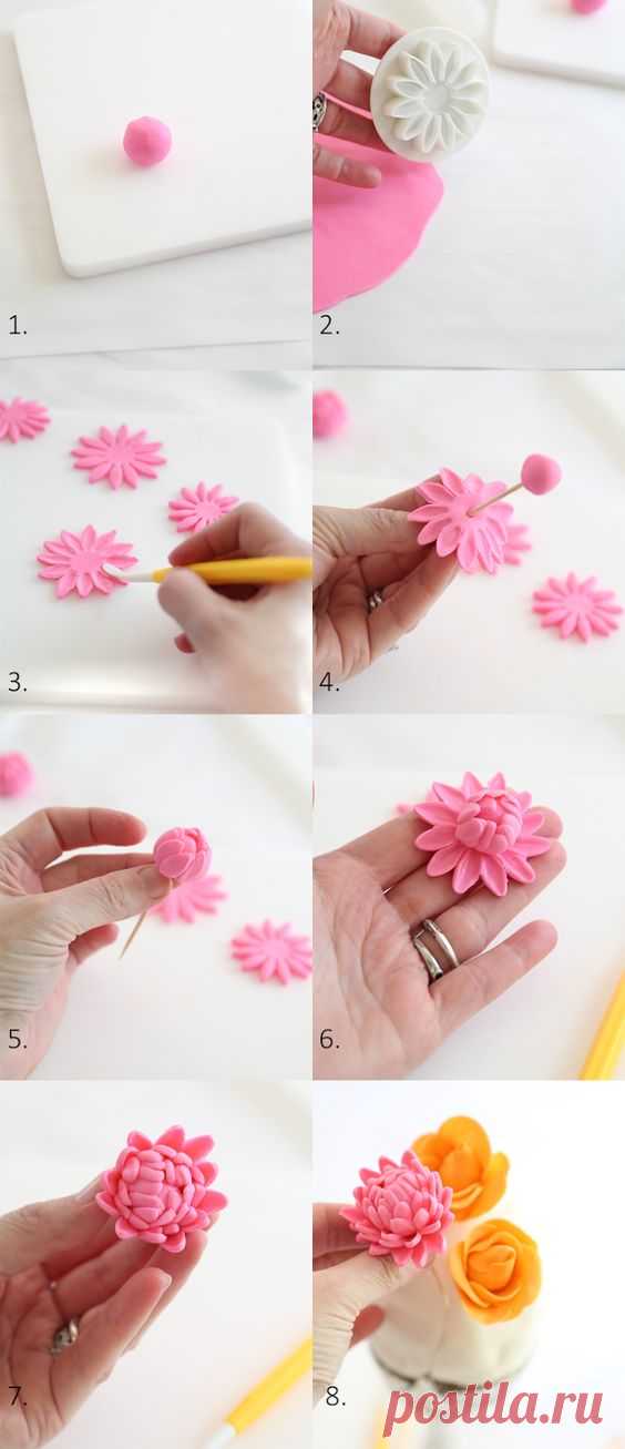 Цветы: лепка — Сделай сам, идеи для творчества - DIY Ideas