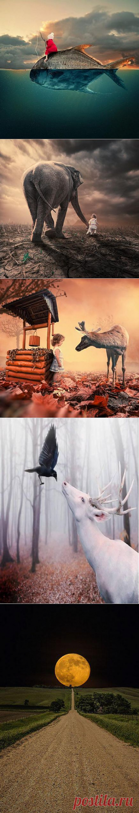 Работы румынского фотохудожника Караша Йонуца. Он создает великолепные сюрреалистичные фотокартины, соединяя абсолютно неожиданные элементы.