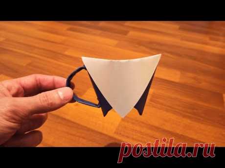 How to make cup out of paper. paper crafts at home. homemade paper