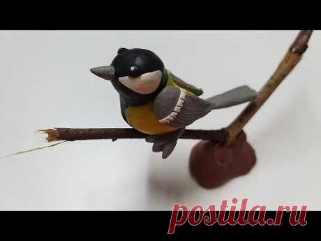 Синичка 🐦 из пластилина, полимерной глины или мастики (Modelling Clay Titmouse) - YouTube