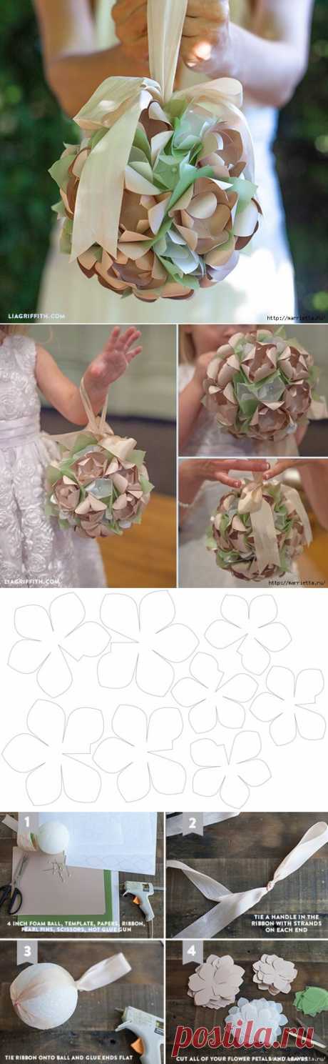 Цветочные шары из бумаги к свадебному торжеству