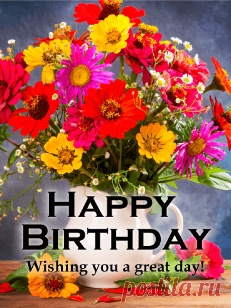 Happy Birthday Flower Cards | Birthday &amp; Greeting Cards by Davia - Free eCards