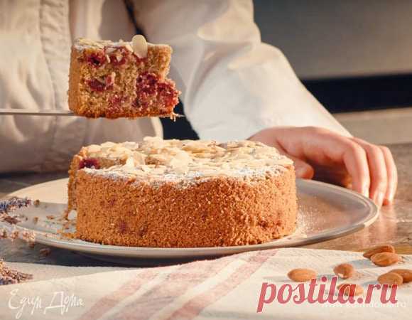 Ореховый пирог с вишней, пошаговый рецепт на 3597 ккал, фото ...