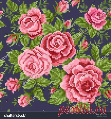 Seamless Abstract Floral Background Bouquet Roses Vectores En Stock 157227212 - Shutterstock
