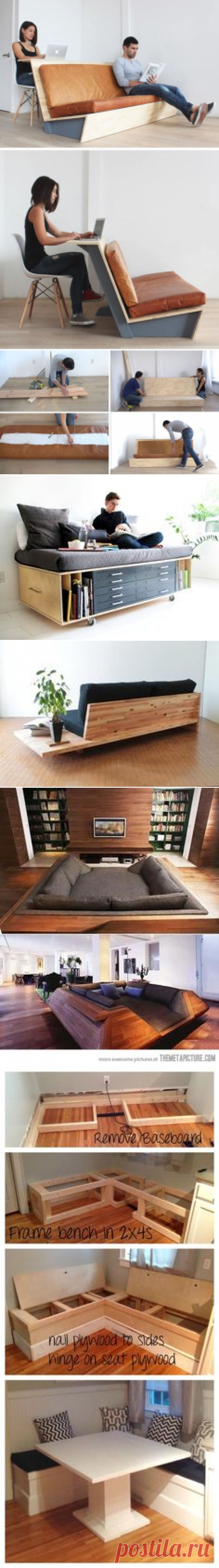 (75) Make This DIY Modern Couch That Also Doubles As A Desk