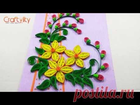 DIY Paper Quilling Card | Step by Step Quilling Birthday Greeting Card | Quilling Card Ideas