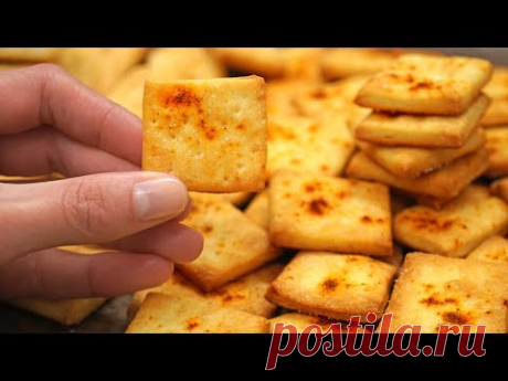 БЫСТРЫЕ ХРУСТЯЩИЕ КРЕКЕРЫ в Домашних условиях БЮДЖЕТНЫЙ Рецепт Печенье | Кулинарим с Таней