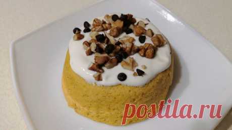 Простейший десерт из тыквы: ПП кекс без духовки
