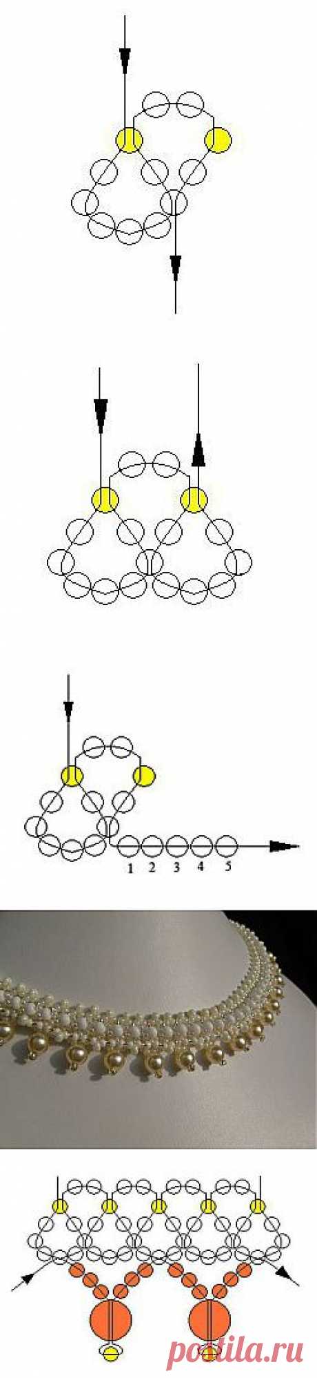 &amp;raquo; &amp;#171;Татьяна&amp;#187;: схема свадебного колье &amp;raquo; Дарина Никонова. Украшения из бисера