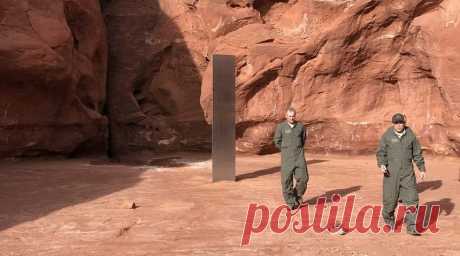 В пустынной местности штата Юта обнаружен загадочный металлический монолит | В мире