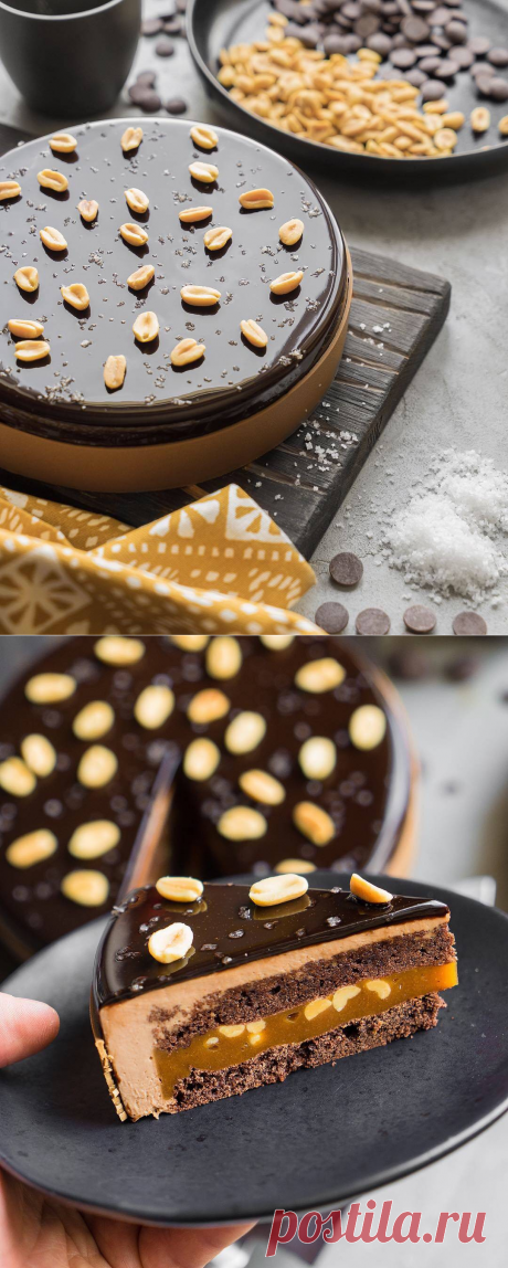 Шоколадный торт с карамелью и арахисом, почти Сникерс | Andy Chef (Энди Шеф) — блог о еде и путешествиях, пошаговые рецепты, интернет-магазин для кондитеров |