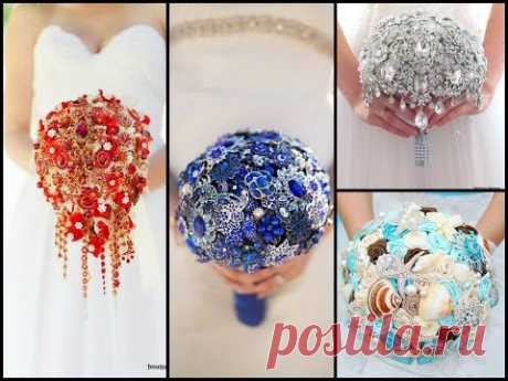 Gorgeous Brooch Bouquet Ideas - Bridal Bouquet Jewelry - Wedding Ideas