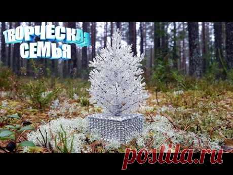 Ёлочка из бисера  Дерево из бисера  Мастер класс  Christmas tree from beads