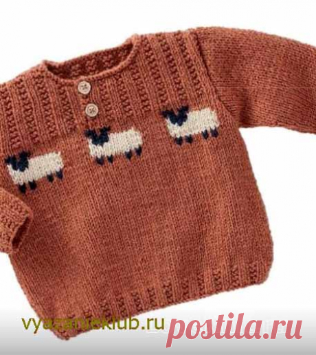Пуловер для малышей от 0 до 1 года - Для детей до года - Каталог файлов - Вязание для детей