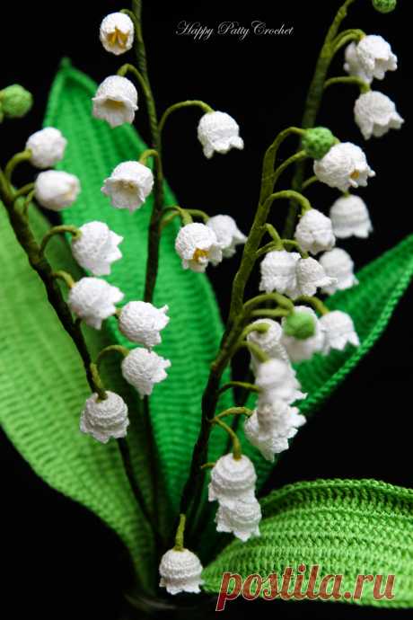 Lily of the Valley · Happy Patty Crochet This delicate stunners are a very popular choice as wedding flowers and in home decor, The Lily of the Valley's are the birth flowers of the month of May, and the 2nd Wedding Anniversary flowers.