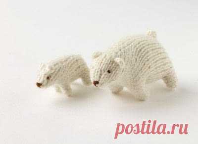 Polar Bear · Extract from Mini Knitted Safari by Sachiyo Ishii · How To Make A Polar Bear Plushie