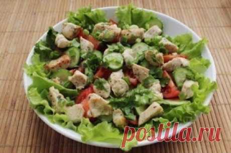Самые вкусные рецепты: Салат из курицы и свежих овощей