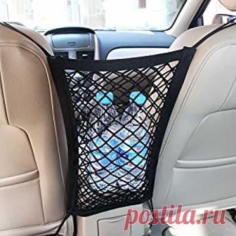 Amazon.com: Mictuning Universal Car Seat Storage Mesh/Organizer - Mesh Cargo Net Hook Pouch Holder for Bag Luggage Pets Children Kids Disturb Stopper: Automotive