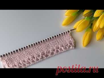 🤩😍🔥Не ожидала, что получится так красиво! Ажурный набор петель спицами.#knitting#вязаниесверой