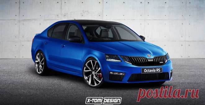 Опубликован рендер обновленной Skoda Octavia RS - UINCAR