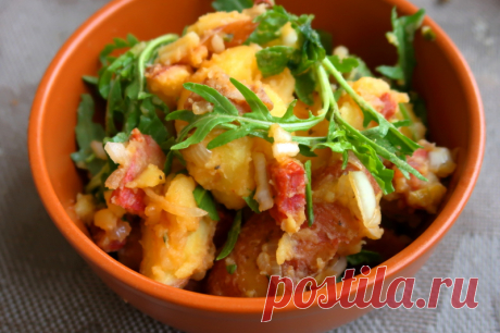 Картофельный салат с чоризо и рукколой — Мой кулинарный дневник