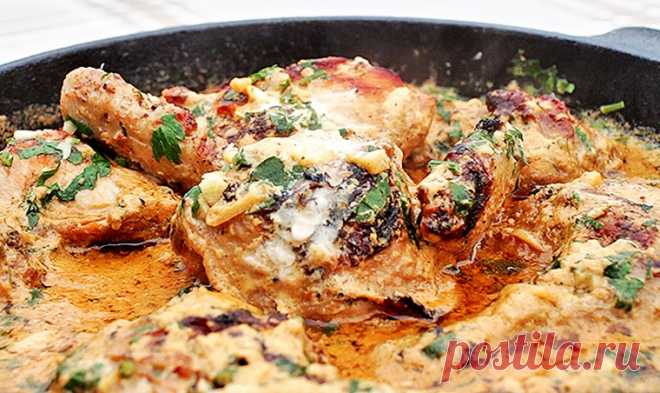 Курица в молочно-чесночном соусе «Шкмерули» | Рецепты на FooDee.top