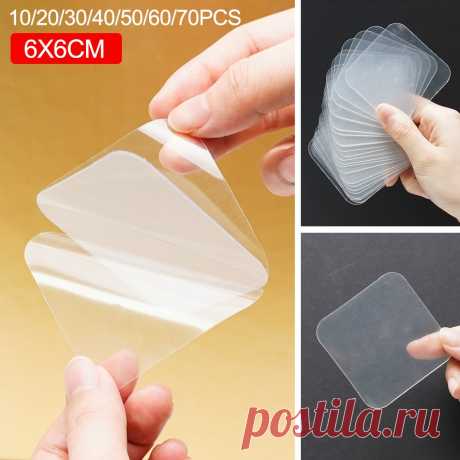 Nano Double Sided Mounting Tape Sticker Transparent Squares Adhesive Gel Pads Washable Heavy Duty Sticky Patch for Wall Hanging | АлиЭкспресс