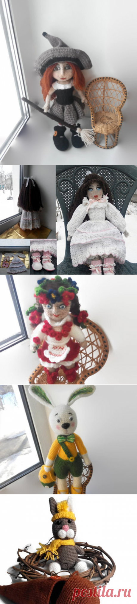 Art doll Witch Doll Crochet Witch Halloween decor Doll