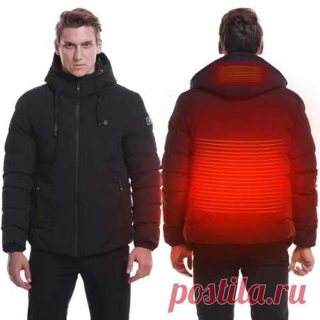 Tengoo smart electric jacket adjustable 3 mode usb charging 2 heating zone thermal clothes washable men winter soft down jacket Sale - Banggood.com