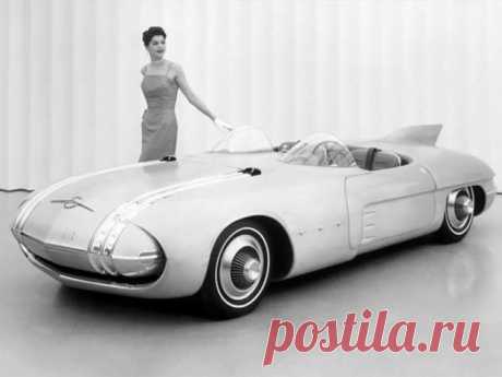 Концепт-кар Pontiac Club De Mer 1956, вдохновленный реактивным веком . Тут забавно !!!