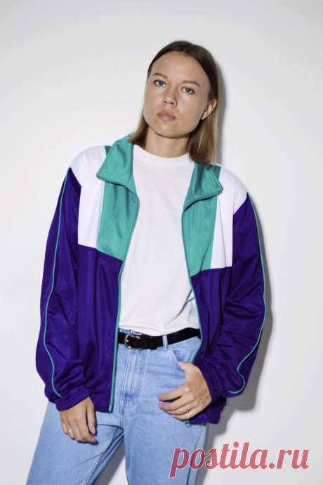 90s retro color blocking sports jacket | HOT MILK 80's vintage clothing 90s retro color blocking sports jacket | Multi crazy tracksuit top vintage track jacket unisex | Size - Medium mens / Large womens